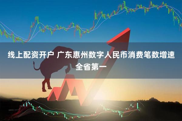 线上配资开户 广东惠州数字人民币消费笔数增速全省第一